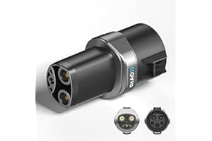 QAOFUL QIAO J1772 to Tesla Charger Adapter, Up to 80A 250V - J1772 to NACS Adapter for Charge Tesla EVs at J1772 AC Charger Station, Silver-Plated Efficient Charging Design - [Only for Tesla Car]