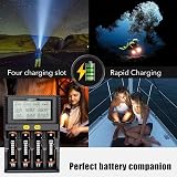 COSOOS Fastest 18650 Charger 3A Quad Quick LCD Temp Control view 6