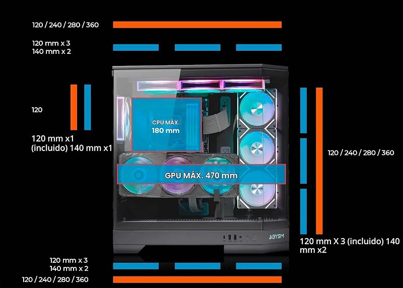 Caja PC Gamer Danube SAVA H600 Black E-ATX — foto 8 de 8