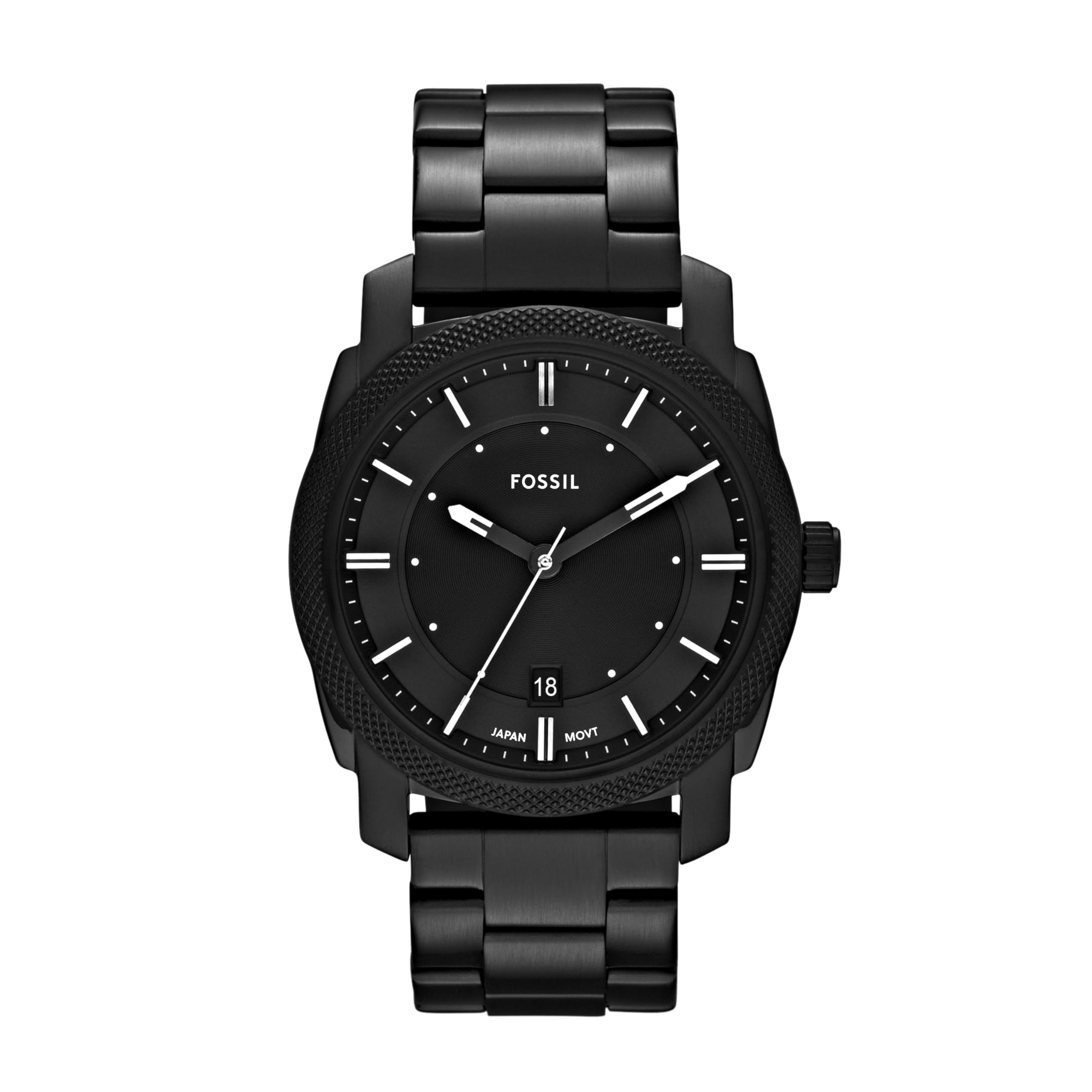 Fossil Watch for Men Machine, Quartz Movement, 42 mm Black Stainless Steel Case with a Stainless Steel Strap, FS4775 — image 1