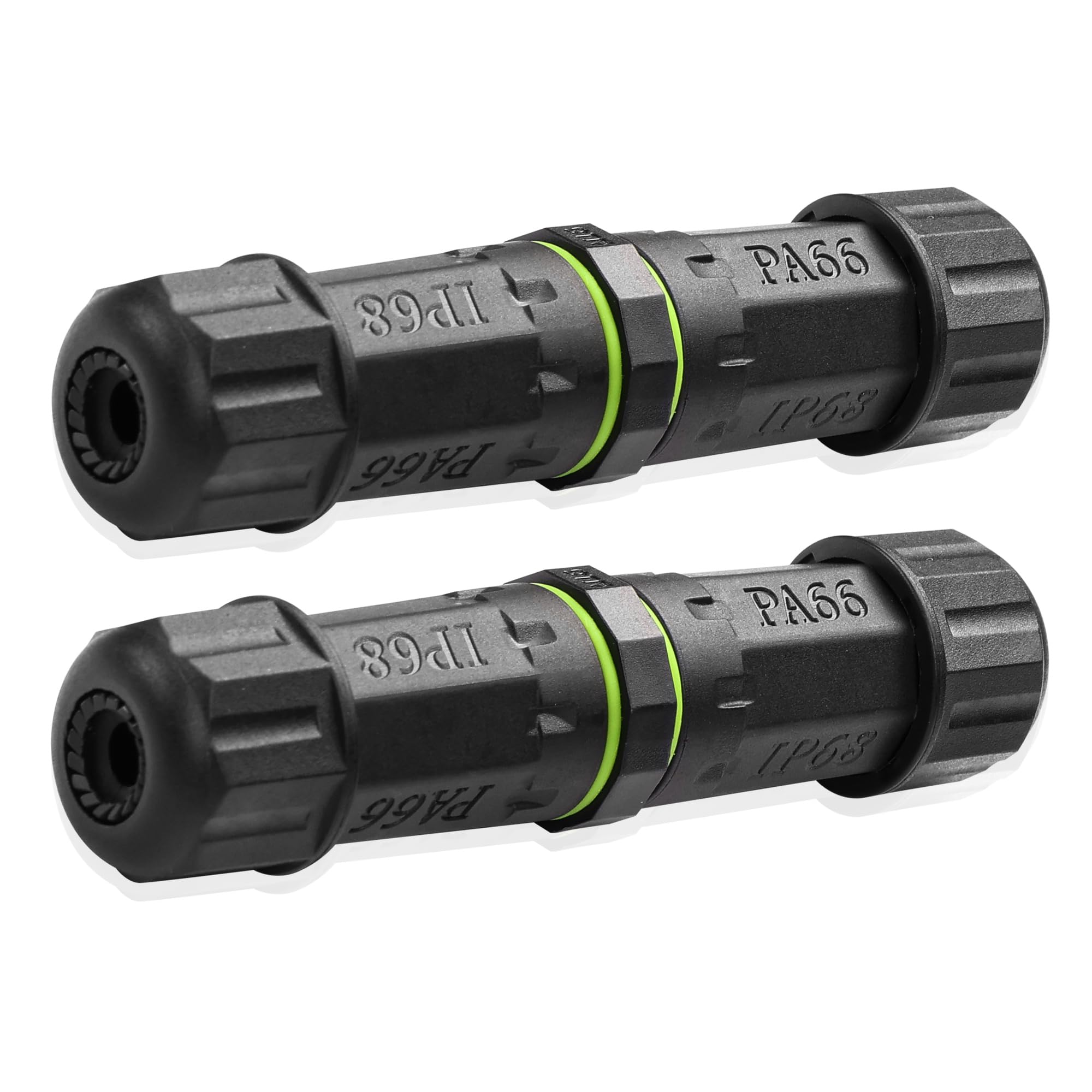 JSADZKJ Waterproof Electrical Cable Connector 3 Pin IP68 Outdoor Cable Waterproof Coupler Support to 3.5-10mm Wire Diameter for street lights outdoor billboards,tunnel lights 2 Pcs (3PIN)