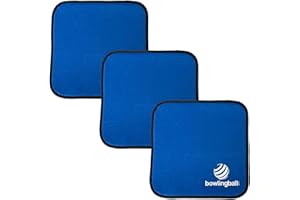 bowlingball.com (3-Pack Microfiber Bowling Ball Shammy Towel) 7.75" x 7.75" - Premium Quality Bowling Ball Shammy Pad with Ea