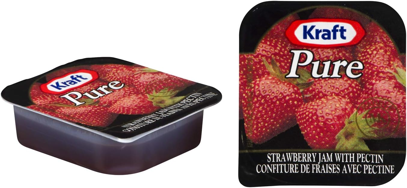 KRAFT Pure Strawberry Jam, 16ml Cups, 100 Count Amazon.ca Grocery