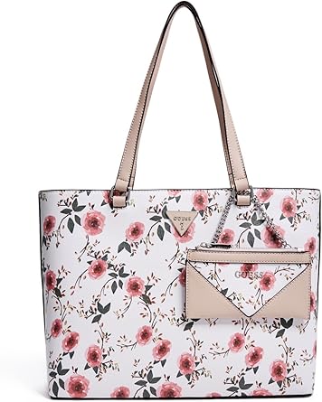 guess blue floral handbag