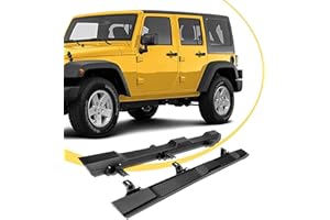 Acmex Running Boards Compatible with 2007-2018 Jeep Wrangler JK Side Step Armor 4 Door Blade Nerf Bars Running Boards Rock Sliders Rail Step
