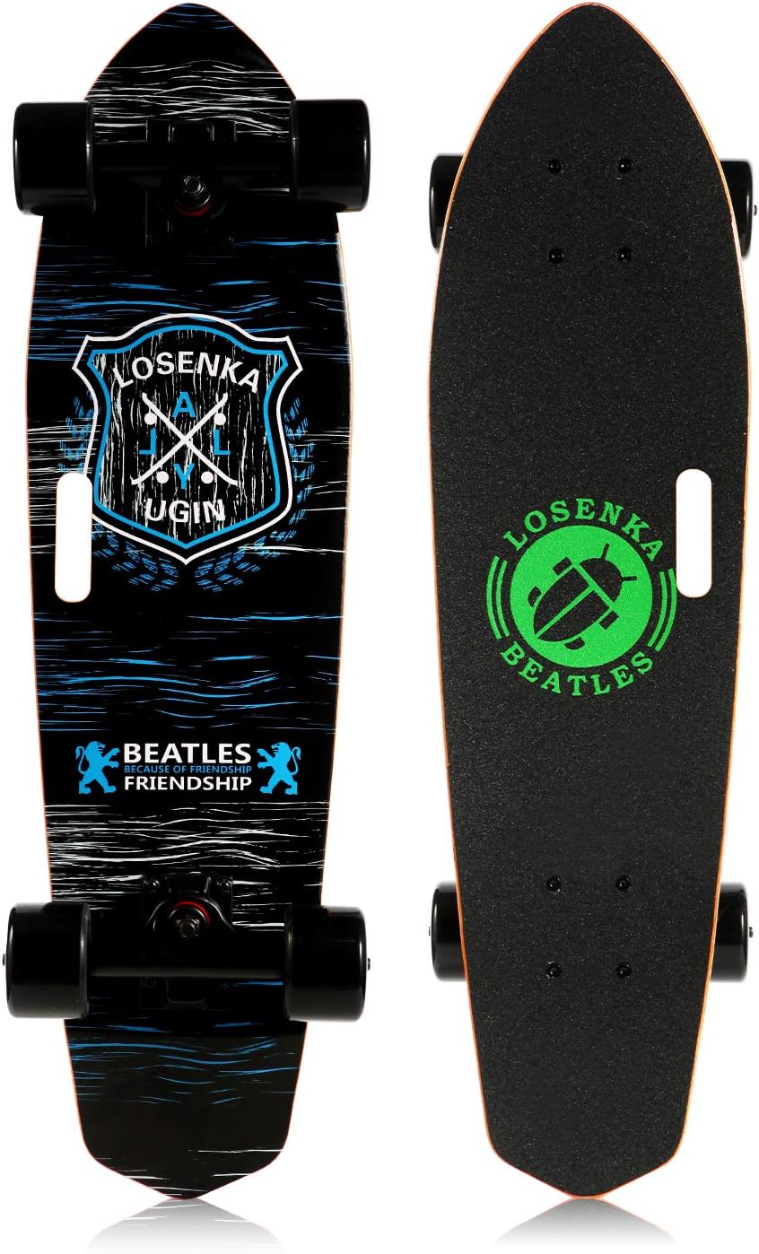 LOSENKA Skateboard Complete Cruiser | Canadian Maple Deck - Designed for Kids, Teens and Adults