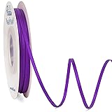 Ribbli Purple Double Faced Satin Ribbon,1/8” x