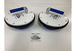 Outdoor Winter Curling Stones - Set of 2 Blue Stones
