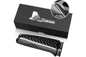 AIRSPEED Carbon Fiber for BMW Handbrake Cover Grip Handle Lever Compatible with BMW 1 2 3 4 Series E90 E91 E92 Z4 E85 E86 E87 E81 E82 E87 E88 E60 E61 Accessories, Not for F Series