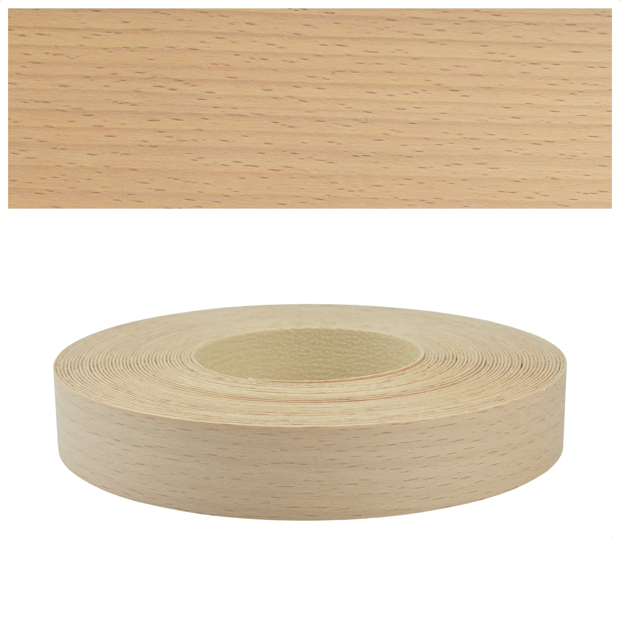 Mprofi MT® Real Wood Veneer Edging Banding | Beech | 22mm x 20m | Edge Tape | Iron-On Edge Trim with Hot Melt Adhesive | Durable & Easy to Apply for Furniture, Shelves & Worktops