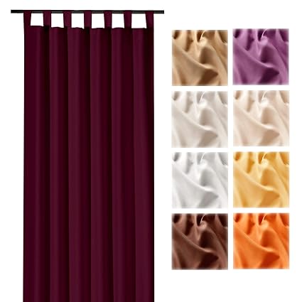 Heimtexland Schlaufenschal Krauselband Uni Bordeaux Rot Hxb