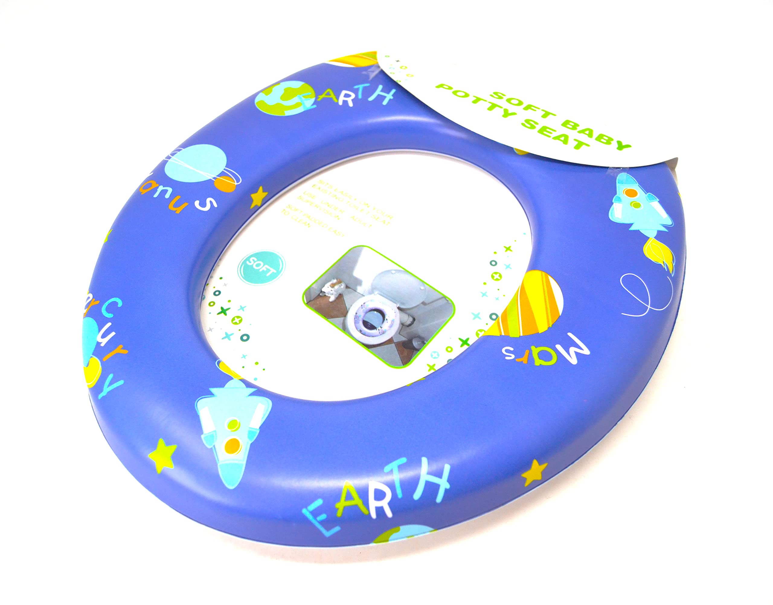 Blue Universal Toilet Reducer Adapter 29 x 27 cm Bath Trainer Toilet Training Soft Foam Cover