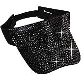 Bling Shiny Rhinestone Sports Sun Visor Hat for Women Summer Adjustable Breathable Beach Visor Caps Running Golf Sun Hat
