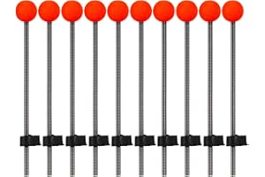 10Pcs Ice Fishing Poles Spring Ball Tip Outdoor Ice Tool Spring Rod Tip Ups for Ice Fishing