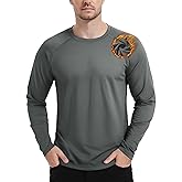 TACVASEN Men's Thermal Shirt Long Sleeve Fleece Lined Base Layer Lightweight Athletic Undershirt Winter Tops Workout