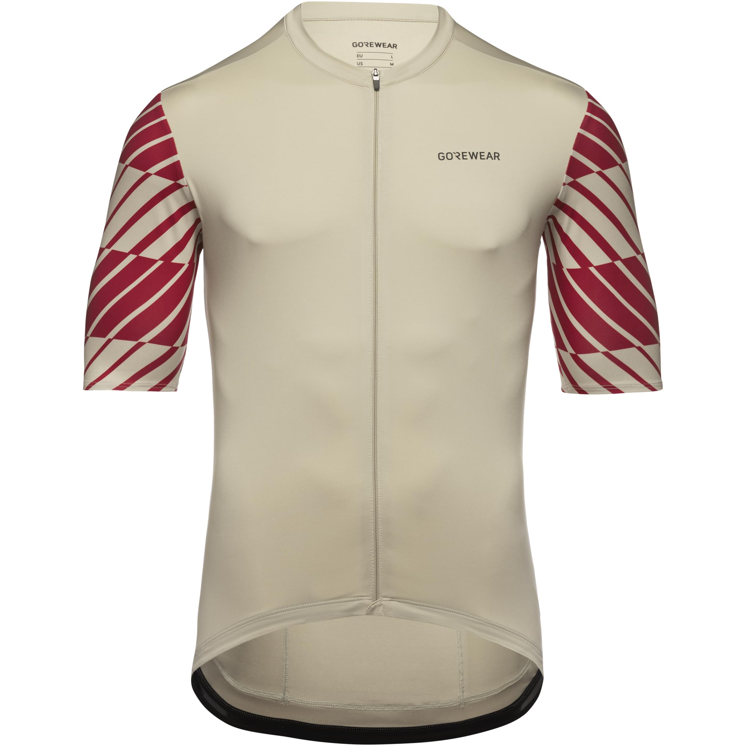 Photo 1 of GORE WEAR Gorewear Swiftride Optical Jersey - Men's Tech Beige/Utility Red, Us L/Eu Xl