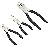 Amazon Basics Pliers Set with Durable Nylon Case - 3-Piece (6-Inch Diagonal, 8-Inch Combination, 6-Inch Long Nose)