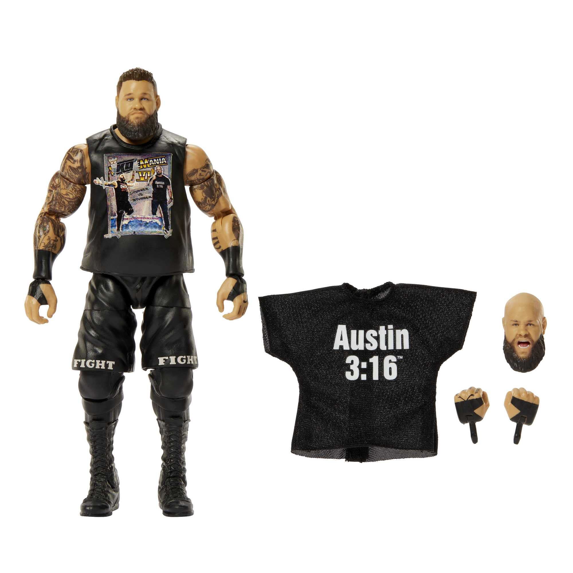 WWE Action Figures | WWE Elite Kevin Owens Figure with Accessories | Collectible Gifts, HKN86