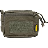 Tactical Plug-in Debris Storage Waist Bag - 500D Nylon Small Molle System Pouch Hook and Loop Front Panel