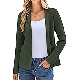 Women's Long Sleeve Casual Blazer Work Office Bussiness Jacket with Pocket