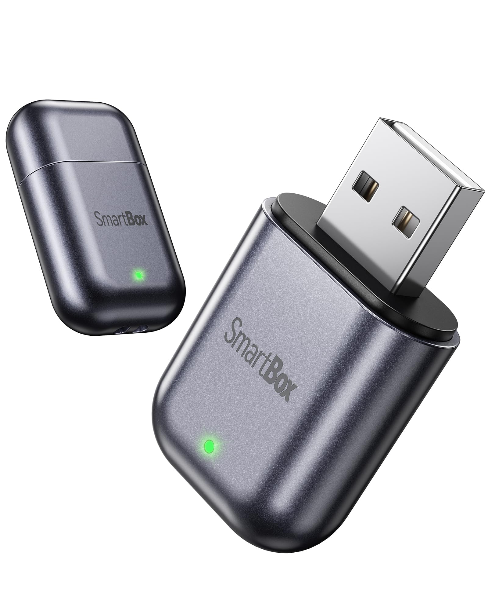 Burnt Sugar Wireless Carplay Adapter for iPhone Newly Upgraded, Ultra-Mini USB Design for Apple Car Play Dongle Convert Wired to Wireless, Stable Connect Plug & Play for iOS 10+ & Car from 2016+(Gray)