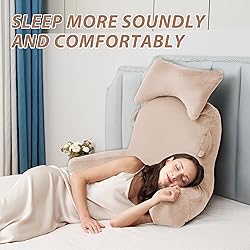 Unisakey Portable Large Reading Pillows with