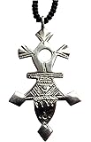 Croix Du Sud Touareg D'Agadez Bagzan En Argent Massif 925 Avec Cordon Cuir - Symbole Authentique Touareg TOU11
