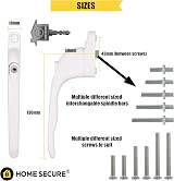 HomeSecure Universal Locking uPVC Window Handle with Keys Espag Reversible view 3