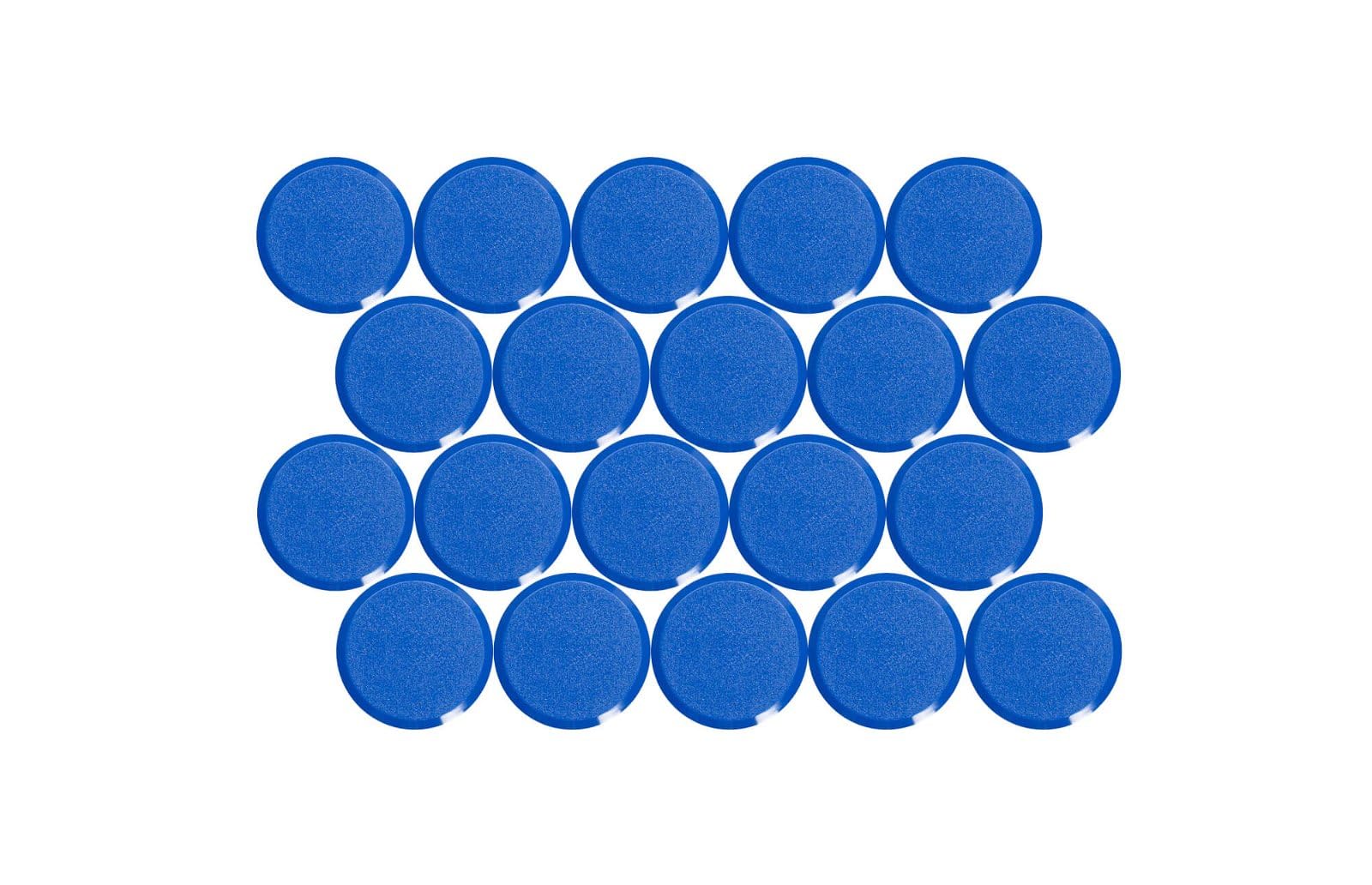 MAUL 30 mm 0.6 kg Maulpro High Quality Round Magnet for Whiteboards - Blue (Pack of 20)