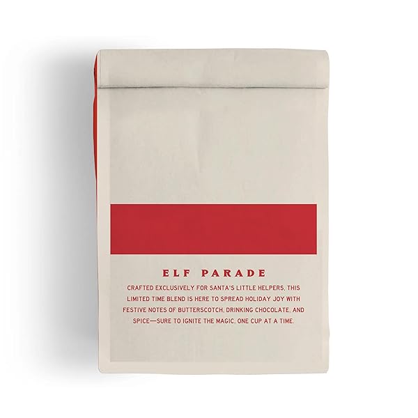 STUMPTOWN COFFEE ROASTERS, MEDIUM ROAST WHOLE BEAN COFFEE, 100% ARABICA COFFEE – ELF PARADE HOLIDAY BLEND, FLAVOR NOTES OF BUTTERSCOTCH, CHOCOLATE AND BAKING SPICE – 10.5 OUNCE BAG