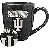 Rico Industries NCAA Indiana Hoosiers 2026 Football National Champions 16 oz Team Color Laser Engraved Speckled Ceramic Coffee Mug