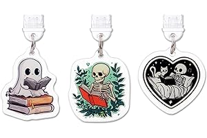 TAKEALOOKO Dust Plug Charms for Kindle - 3 Pack Fantasy Gothic Aesthetics Charging Port Cover for E-Readers Book Lovers