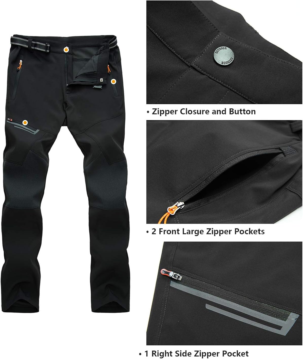 mens jeans with front zipper pockets
