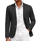 COOFANDY Mens Casual Cotton Linen Blazer Lightweight Linen Sport Coat Two Button Suit Jacket