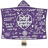 Gifts for Grandma Christmas – Soft Fleece Wearable Blanket 47"x72"-Thanksgiving & Birthday Gifts for Grandma-Cozy Blanket Gift for Grandmother from Granddaughter or Grandson