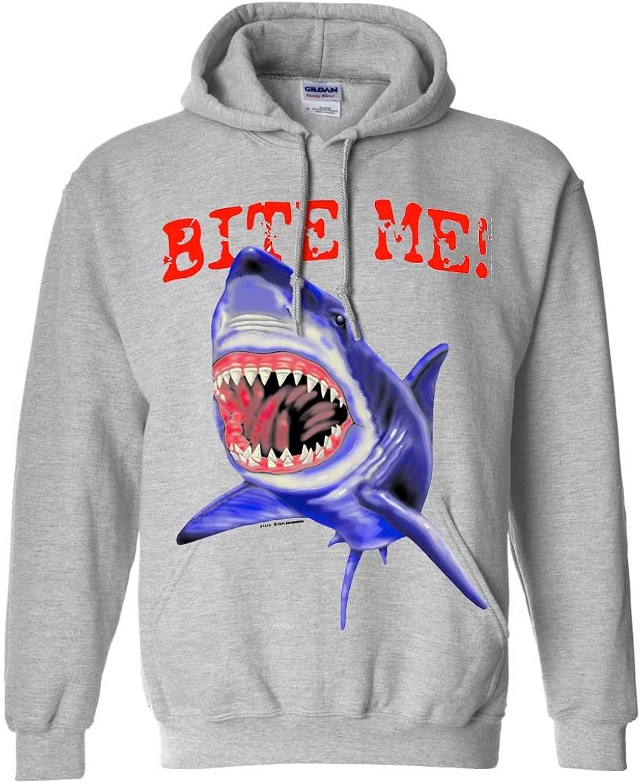 Bite Me Great White Shark Sweatshirt Hoodie
