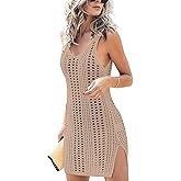 Sulozom Women Swimsuits Cover Ups Crochet Bathing Suit Tassel Bikini Coverup Beach Swimwear