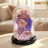 Harmolia Birthday Gifts for Women, Flowers for Delivery Preserved Rose Forever Flower in Glass, Gifts for Mom 30 40 50 60th Women Grandma Wife Sister Christmas