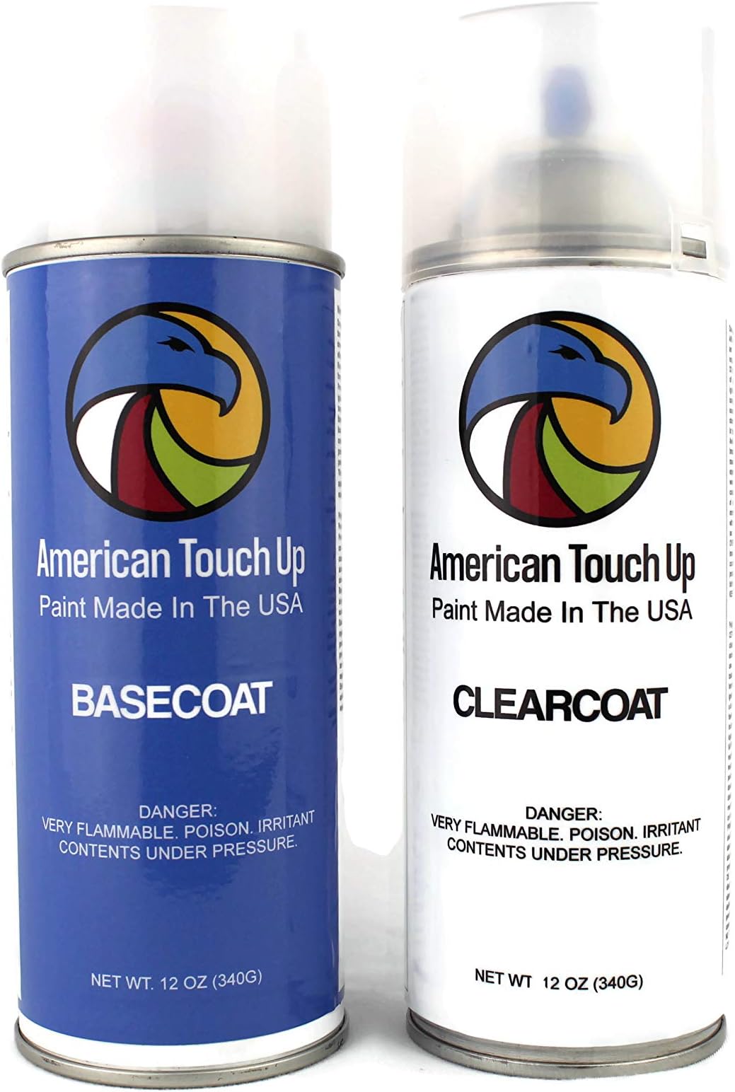 American Touch Up Spray Paint (Basecoat/Clearcoat) Compatible with Mazda - Select Your Color (42M Deep Crystal Blue Metallic)