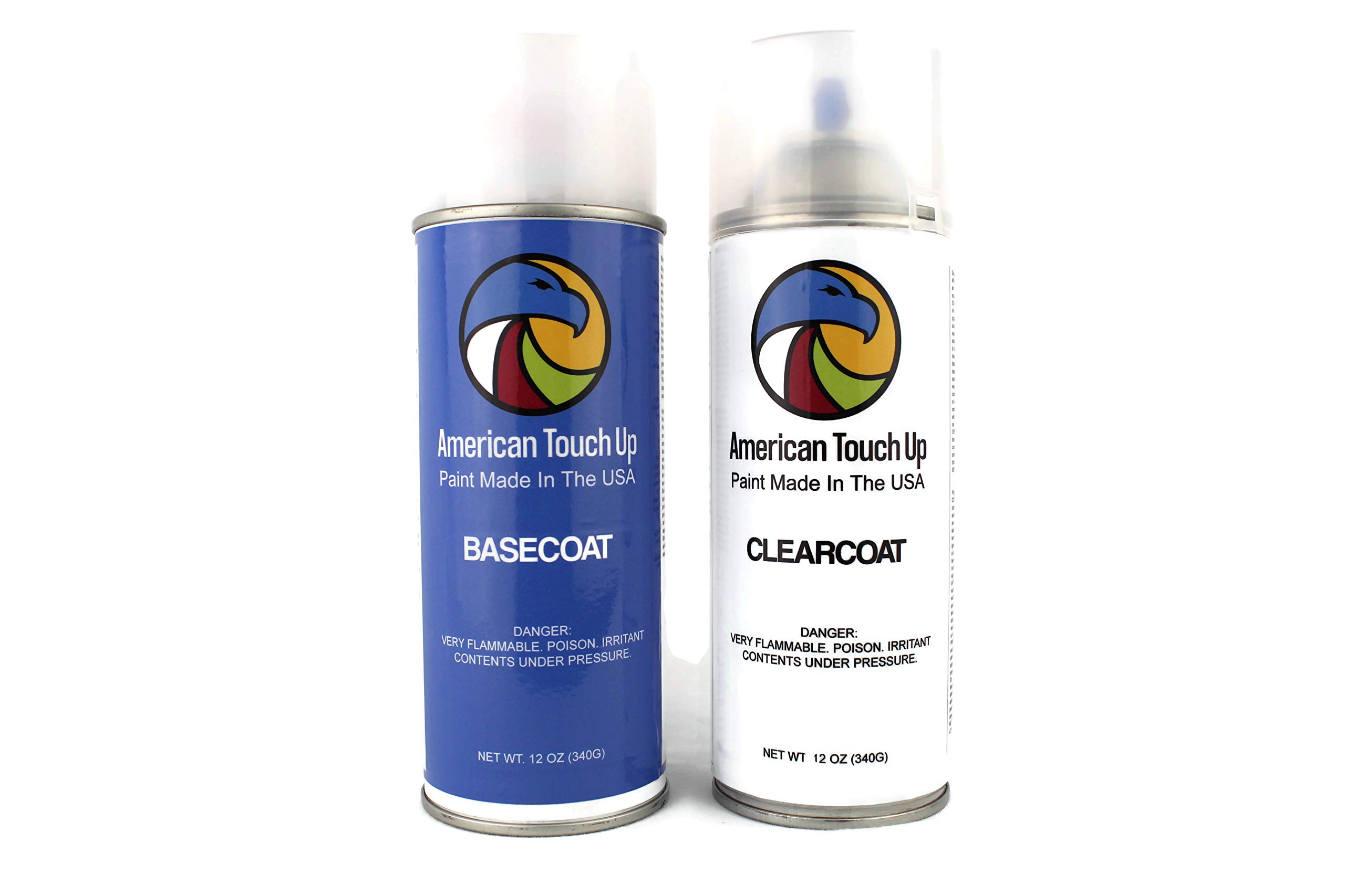 American Touch Up Spray Paint (Basecoat/Clearcoat) Compatible with Mazda - Select Your Color (42M Deep Crystal Blue Metallic)