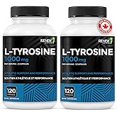 RENEW ACTIVES Potent L-Tyrosine 1000MG per 2 Capsules for Amino Acid Benefits – Supports Muscle Protein Synthesis, Energy, Fo