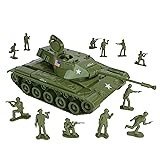 Tim Mee Toy Walker Bulldog Tank Playset- OD Green