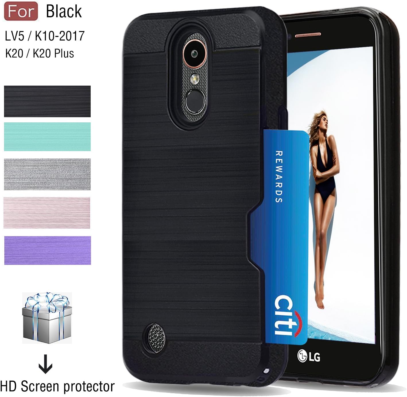 Best wallet black phone lg k20v