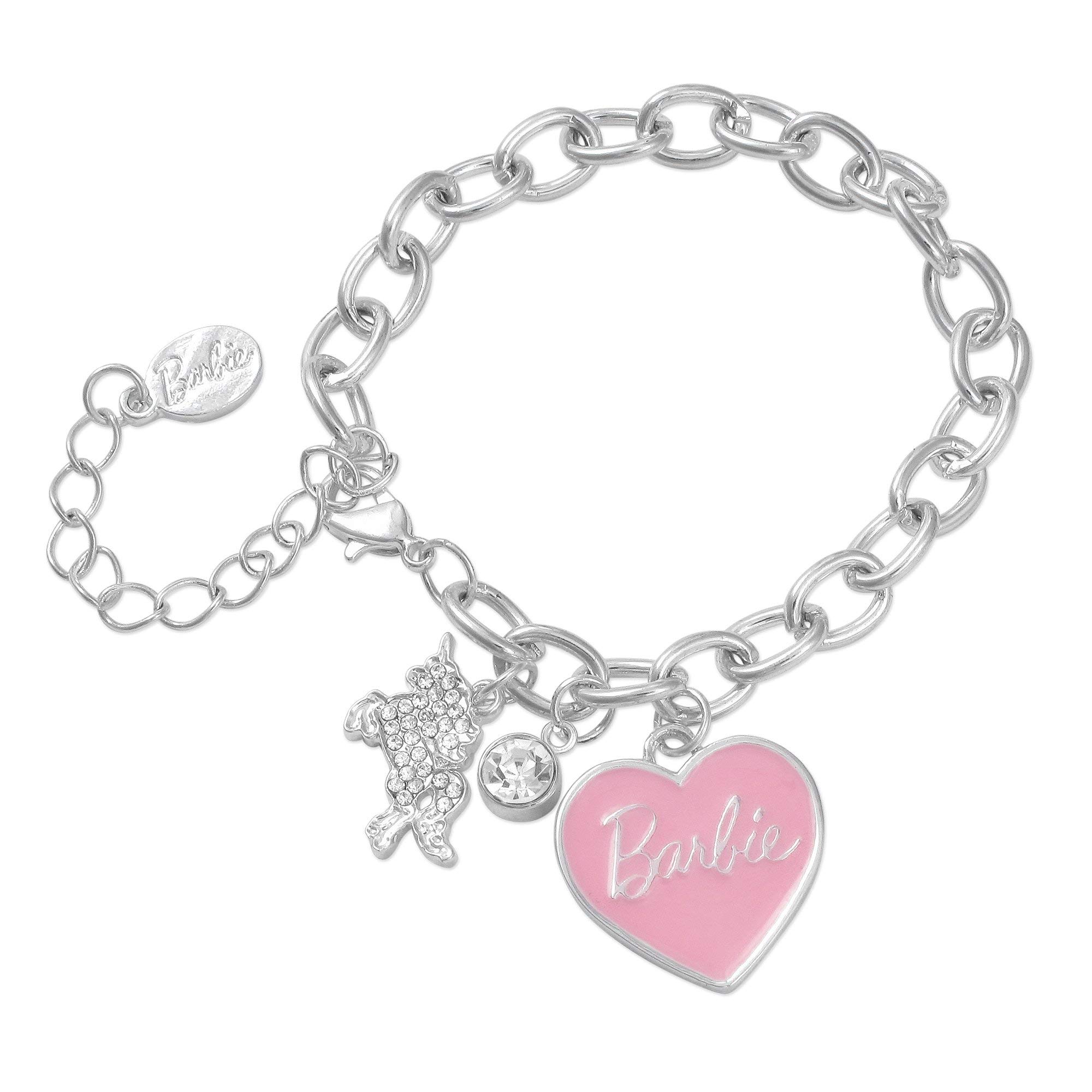 GIOIA Barbie Pink Heart & Unicorn Charm Bracelet
