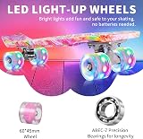 BELEEV 22 inch Skateboard Kids Cruiser with LED Wheels 220 LBS Max Load view 2
