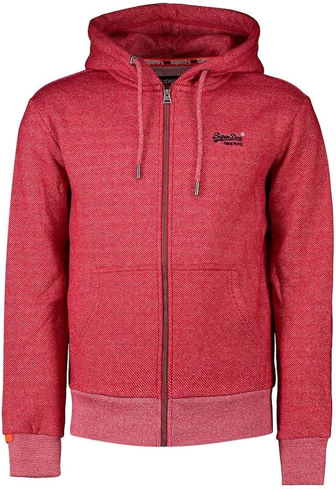 superdry orange zip hoodie
