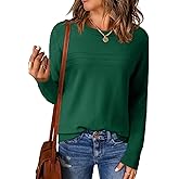 EVALESS Fall Sweaters for Women 2025 Fashion Long Sleeve Crewneck Knit Pullover Tops Teacher Outfits Winter Clothes