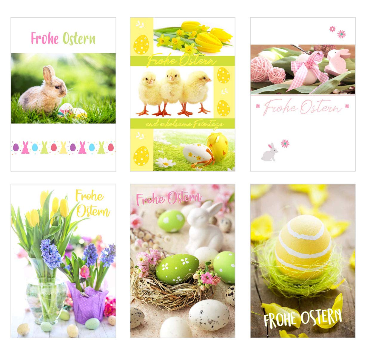 Edition Seidel Set of 6 Premium Easter Cards with Envelopes (Double Cards Folding Cards Greeting Cards) Card Postcard Easter