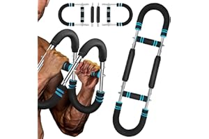 AGOAL Twister Arm Trainer, Adjustable Chest Exerciser with 4 Spring, Detachable Power Twister Bar for Men Women, Portable Upper Body Strength Training Machine, Spring Resistance Fitness Equipment