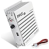 Pyle Hydra Marine Amplifier - Upgraded Elite Series 240 Watt 4 Channel Audio Amplifier - Waterproof, 4-8 Ohm Impendance, GAIN Level Controls, RCA Stereo Input &amp; LED Indicator (PLMRA120)